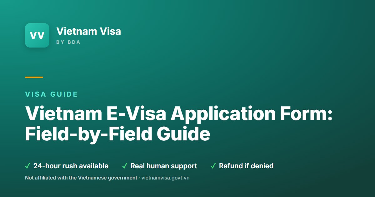 Vietnam E-Visa Form: Intended Expenses and Every Field