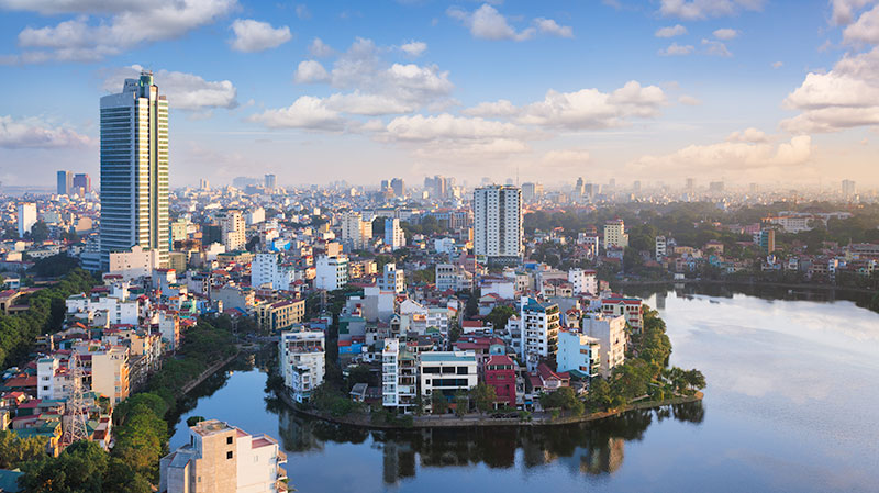 Hanoi City Birdseye View